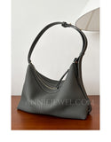 Grey Leather Hobo Shoulder Bag Best Leather Hobo Bags Cowhide Hobo Purse Womens - Annie Jewel