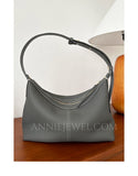 Grey Leather Hobo Shoulder Bag Best Leather Hobo Bags Cowhide Hobo Purse Womens - Annie Jewel