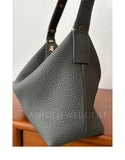 Grey Leather Hobo Shoulder Bag Best Leather Hobo Bags Cowhide Hobo Purse Womens - Annie Jewel