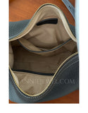 Grey Leather Hobo Shoulder Bag Best Leather Hobo Bags Cowhide Hobo Purse Womens - Annie Jewel