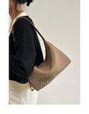 Grey Leather Hobo Shoulder Bag Best Leather Hobo Bags Cowhide Hobo Purse Womens - Annie Jewel