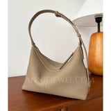 Grey Leather Hobo Shoulder Bag Best Leather Hobo Bags Cowhide Hobo Purse Womens - Annie Jewel