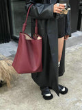 burgundy Leather Hobo Tote Bag Hobo Leather Tote Bag Women's Hobo Shoulder Bags 