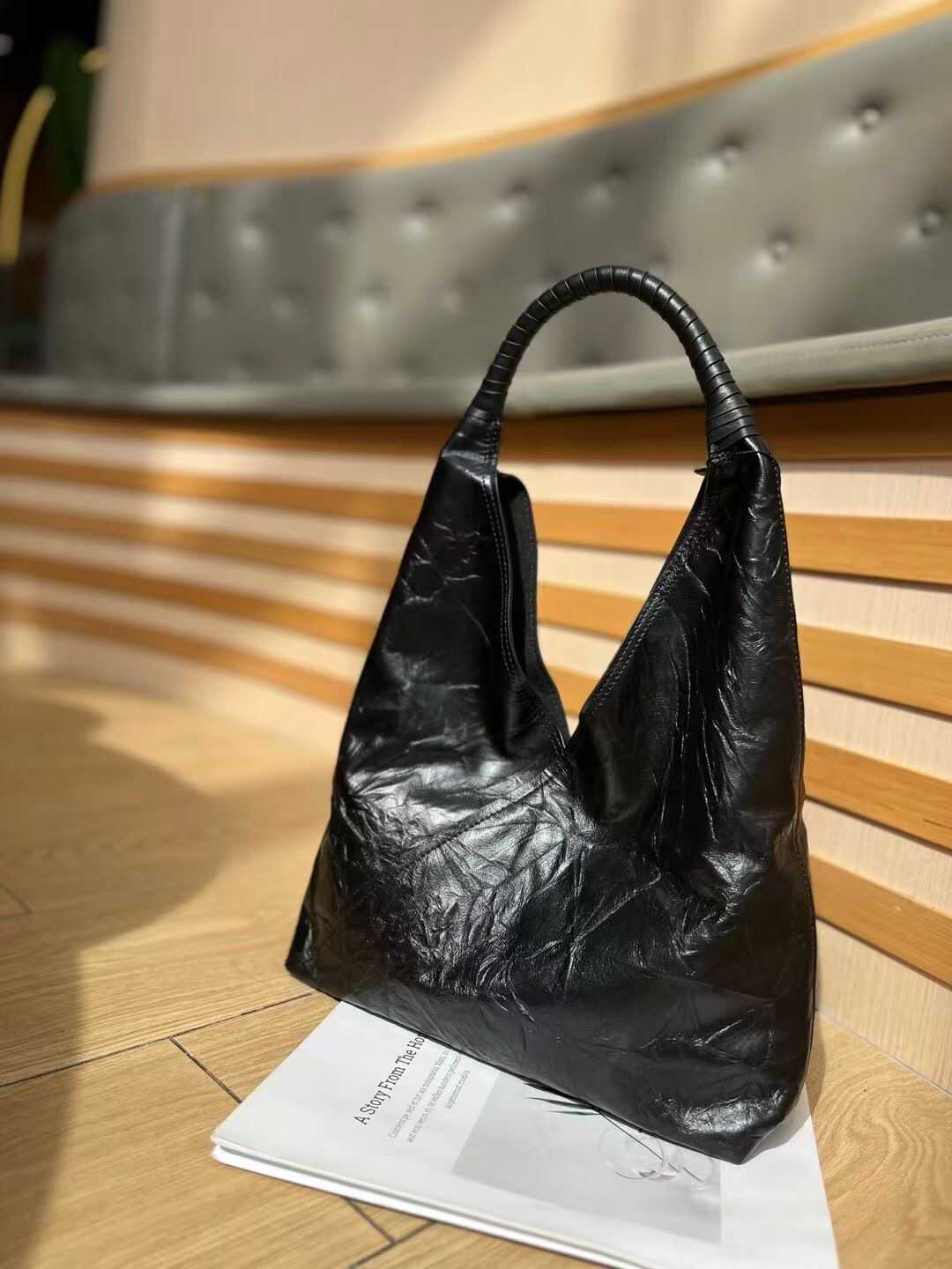 2WAY TOTE BAG SHRINK LEATHER | hobo