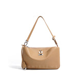 Women's camel Leather Shoulder Bag Medium Leather Shoulder Bag With Zipper 