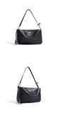 Small Black Leather Shoulder Bag Genuine Leather Over The Shoulder Bag Womens