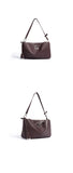 Women's brown Leather Shoulder Bag Medium Leather Shoulder Bag With Zipper 