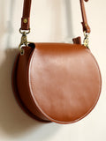 circle leather purse