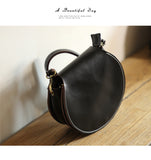 round purse leather