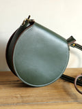 circle leather purse