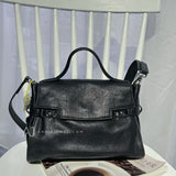 Black Satchel purse Genuine Leather Satchel Bag Crossbody Satchel Bag Womens 