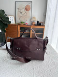 brown Satchel Handbag Genuine Leather Satchel Bag Crossbody Satchel Bag Womens 