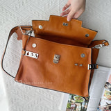 brown Satchel Handbag Genuine Leather Satchel Bag Crossbody Satchel Bag Womens