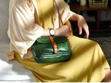 Women's Green Satchel Bag Small Satchel Crossbody Bag Satchel Small