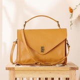 Genuine Leather Satchel For Women