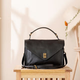 black satchel handbag