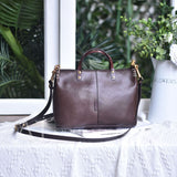 Brown Leather Satchel Handbag Ladies Satchel Handbags womens