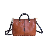 Brown Leather Satchel Handbag Ladies Satchel Handbags