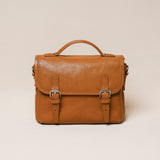 small brown satchel purse