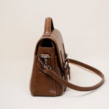 brown satchel purse