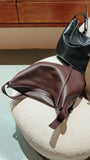 Black Leather Hobo Shoulder Bag Genuine Leather Shoulder Bag Hobo Womens