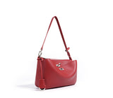 red Over The Shoulder Purse Genuine Leather Shoulder Bags For Women