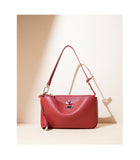 red Over The Shoulder Purse Genuine Leather Shoulder Bags For Women