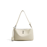 beige Over The Shoulder Purse Genuine Leather Shoulder Bags For Women