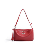 red Over The Shoulder Purse Genuine Leather Shoulder Bags For Women