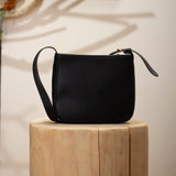 black leather purse hobo