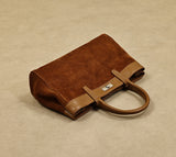 Genuine Leather Suede Tote Suede Leather Tote Bag Suede Leather Handbags Womens - Annie Jewel