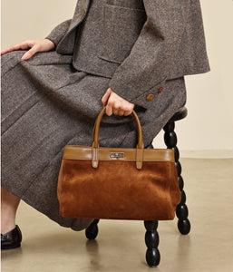 Genuine Leather Suede Tote Suede Leather Tote Bag Suede Leather Handbags Womens - Annie Jewel