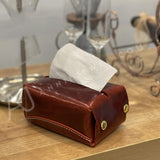 Genuine Leather Tissue Box Holder High Quality Cowhide Leather Tissue Box Holder