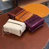 Genuine Leather Tissue Box Holder High Quality Cowhide Leather Tissue Box Holder