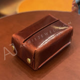 Genuine Leather Tissue Box Holder High Quality Cowhide Leather Tissue Box Holder