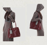 burgundy Leather Tote Bag Minimalist Leather Tote Real Leather Tote Bag Womens