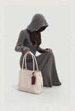 Beige Leather Tote Bag Minimalist Leather Tote Real Leather Tote Bag Womens