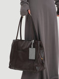 brown Leather Tote Bag Minimalist Leather Tote Real Leather Tote Bag Womens