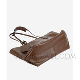 Womens brown Leather Tote Bag With Zipper Soft brown Leather Purse