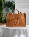 Genuine Leather Tote Bags For Women Structured Leather Tote 