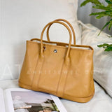 Womens tan leather purse With Strap Genuine Leather Tote Bags For Women 