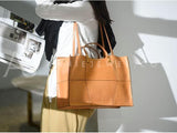 Genuine Leather Tote Bags For Women Structured Leather Tote 