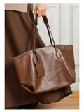 Genuine Leather Tote Bags For Women Cowhide Tote Minimalist Leather Tote Bag - Annie Jewel