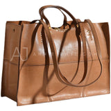 Genuine Leather Tote Bags For Women Structured Leather Tote 