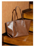 Genuine Leather Tote Bags For Women Cowhide Tote Minimalist Leather Tote Bag - Annie Jewel