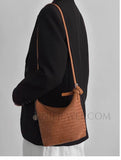 Brown Woven Leather Bag Genuine Leather Woven Bag Leather Woven Shoulder Bag Womens - Annie Jewel