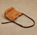 tan Woven Leather Bag Leather Woven Hobo Bag Woven Leather Bags Womens woven leather bucket bag​