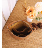 Brown Woven Leather Bag Genuine Leather Woven Bag Leather Woven Shoulder Bag Womens - Annie Jewel