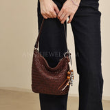 Woven Leather Hobo Bag small Genuine Leather Woven Hobo Bag Leather For Women 