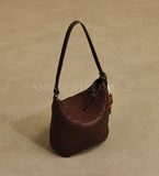 Woven Leather Hobo Bag brown Leather Woven Hobo Bag Leather For Women 